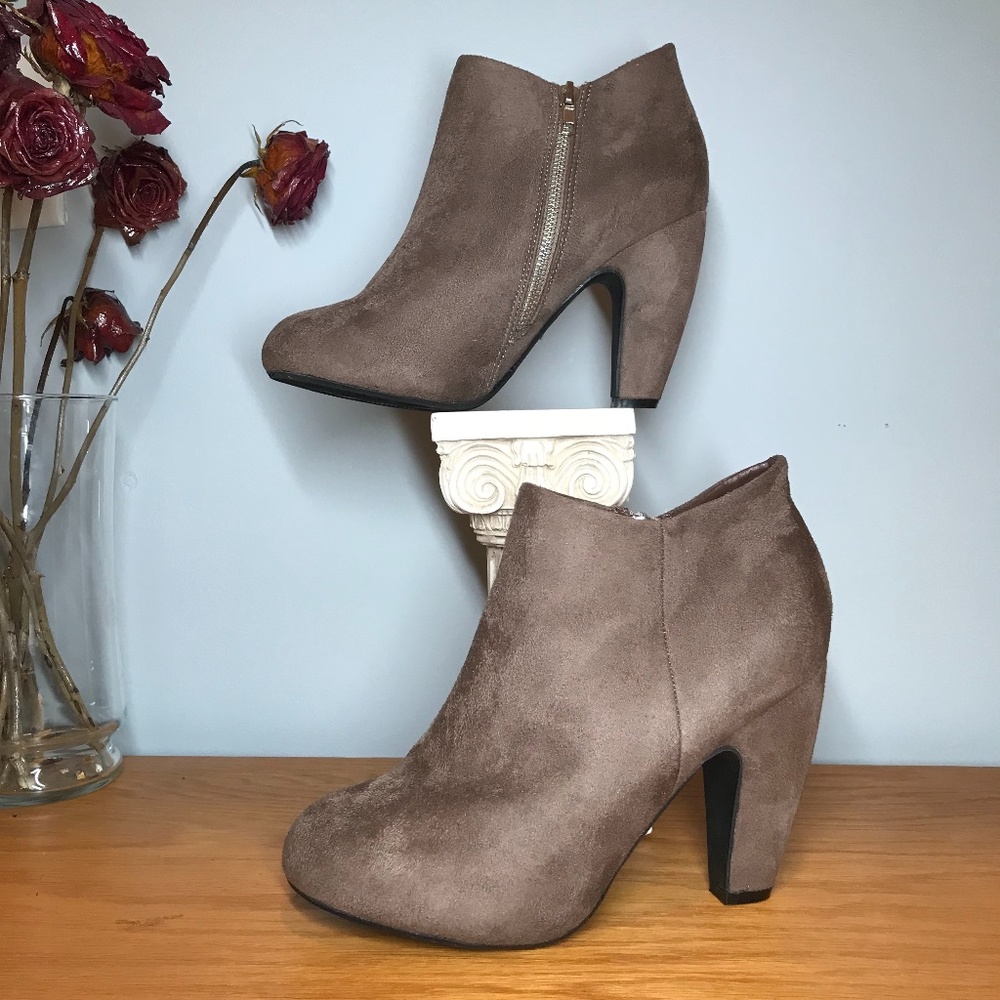 A.X.N.Y Faux Suede Ankle Boots